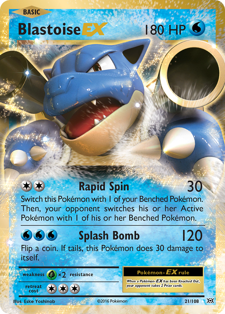 Blastoise EX (21/108) [XY: Evolutions] | Cracking-Singles