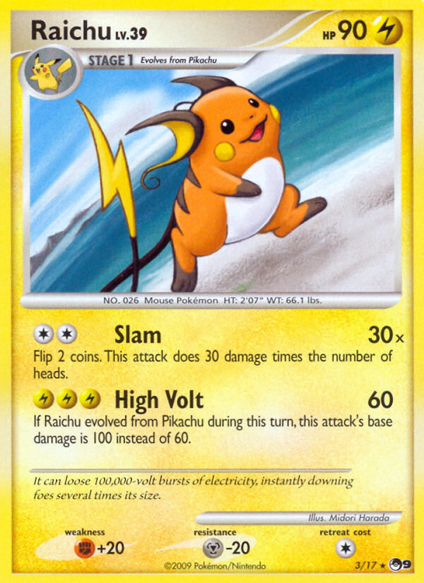 Raichu (3/17) [POP Series 9] | Cracking-Singles