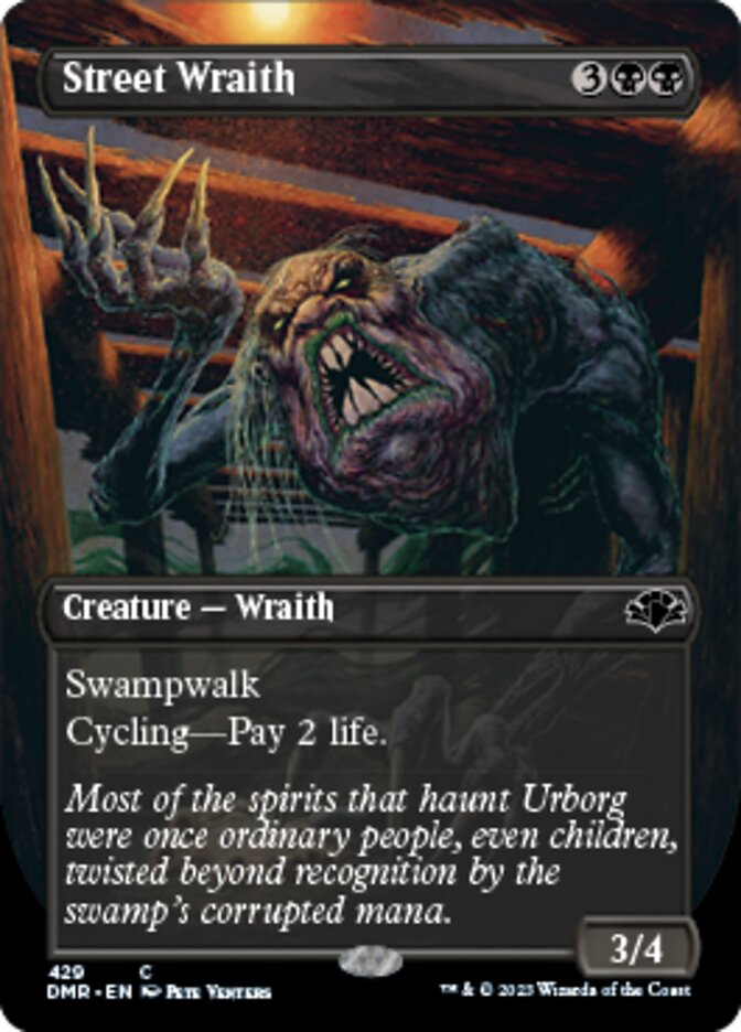 Street Wraith (Borderless Alternate Art) [Dominaria Remastered] | Cracking-Singles