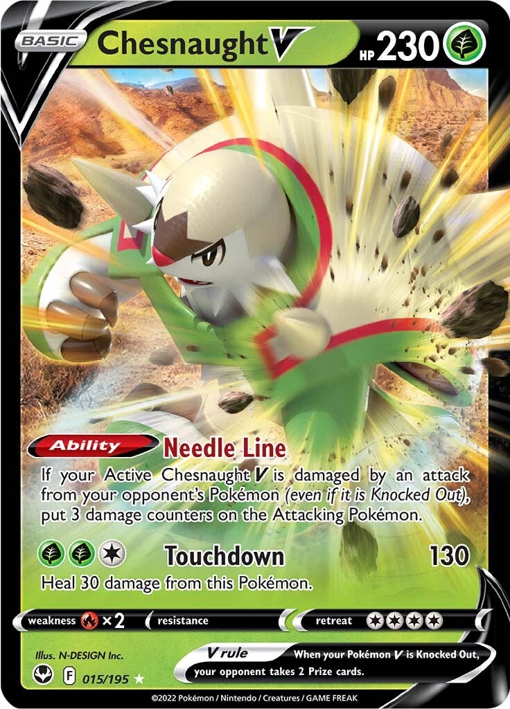 Chesnaught V (015/195) [Sword & Shield: Silver Tempest] | Cracking-Singles