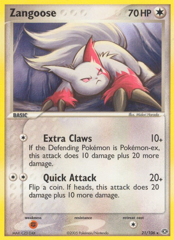 Zangoose (21/106) [EX: Emerald] | Cracking-Singles