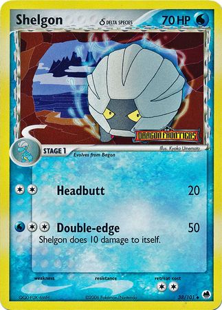 Shelgon (38/101) (Delta Species) (Stamped) [EX: Dragon Frontiers] | Cracking-Singles