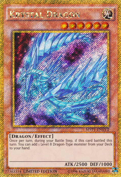 Krystal Dragon [MVP1-ENGV2] Gold Secret Rare | Cracking-Singles