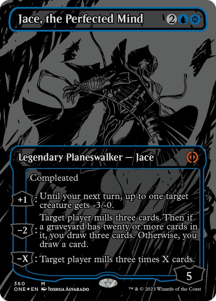 Jace, the Perfected Mind (Oil Slick Raised Foil) [Phyrexia: All Will Be One] | Cracking-Singles