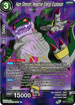 Haze Shenron, Negative Energy Explosion (BT14-133) [Cross Spirits] | Cracking-Singles