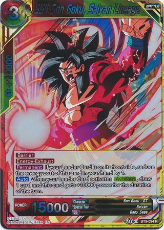 SS4 Son Goku, Saiyan Lineage [BT9-094] | Cracking-Singles