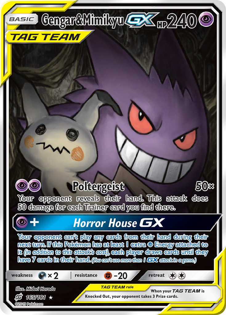 Gengar & Mimikyu GX (165/181) [Sun & Moon: Team Up] | Cracking-Singles