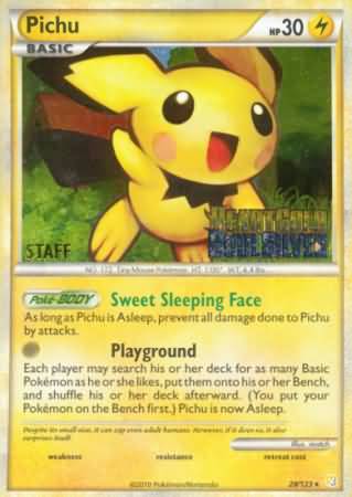 Pichu (28/123) (Staff Prerelease Promo) [Nintendo: Black Star Promos] | Cracking-Singles