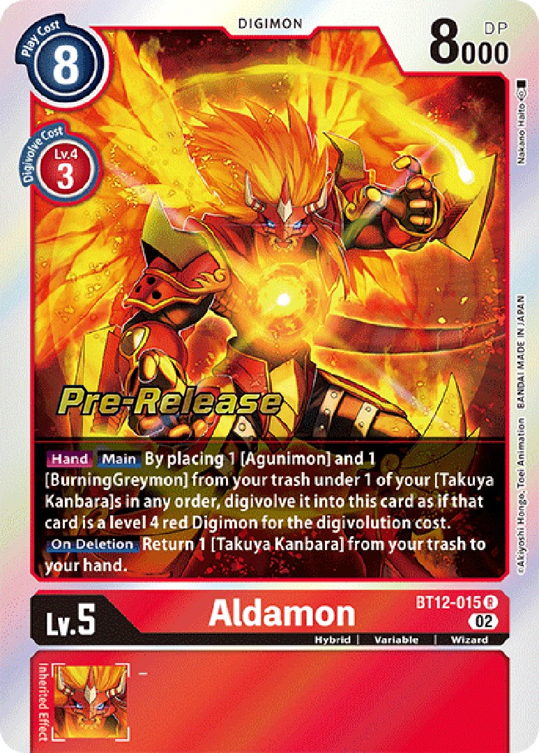 Aldamon [BT12-015] [Across Time Pre-Release Cards] | Cracking-Singles