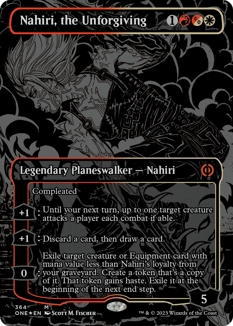 Nahiri, the Unforgiving (Oil Slick Raised Foil) [Phyrexia: All Will Be One] | Cracking-Singles