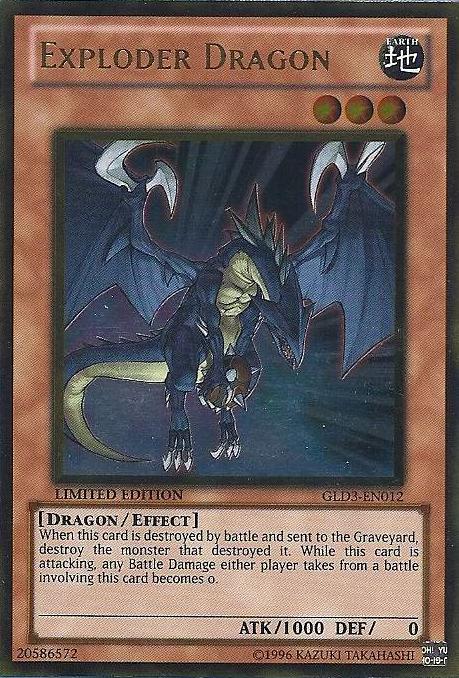 Exploder Dragon [GLD3-EN012] Gold Rare | Cracking-Singles