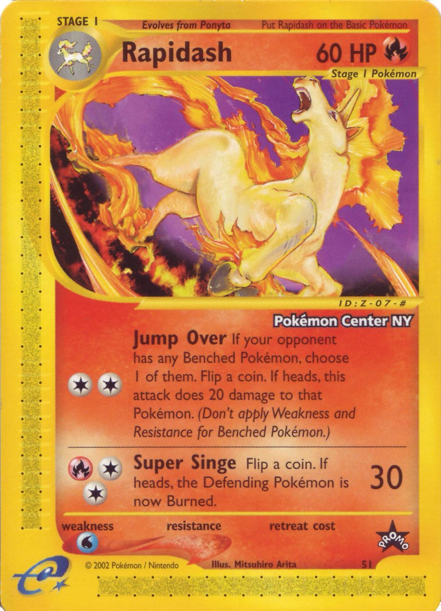 Rapidash (51) (Pokemon Center NY Promo) [Wizards of the Coast: Black Star Promos] | Cracking-Singles