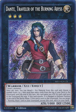 Dante, Traveler of the Burning Abyss [MP15-EN121] Secret Rare | Cracking-Singles