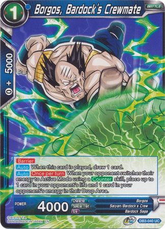 Borgos, Bardock's Crewmate [DB3-040] | Cracking-Singles