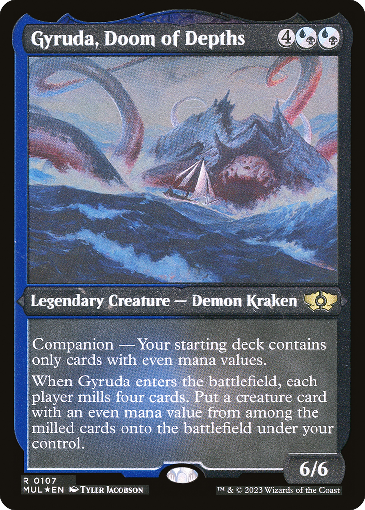 Gyruda, Doom of Depths (Foil Etched) [Multiverse Legends] | Cracking-Singles