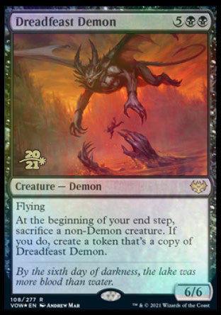 Dreadfeast Demon [Innistrad: Crimson Vow Prerelease Promos] | Cracking-Singles