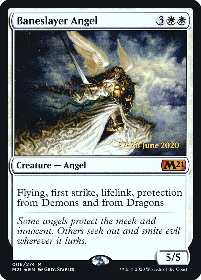 Baneslayer Angel  [Core Set 2021 Prerelease Promos] | Cracking-Singles