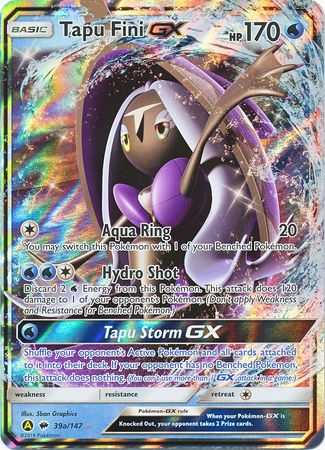 Tapu Fini GX (39/147) (Alternate card) (Jumbo Card) [Sun & Moon: Burning Shadows] | Cracking-Singles