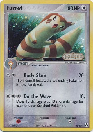 Furret (33/92) (Stamped) [EX: Legend Maker] | Cracking-Singles