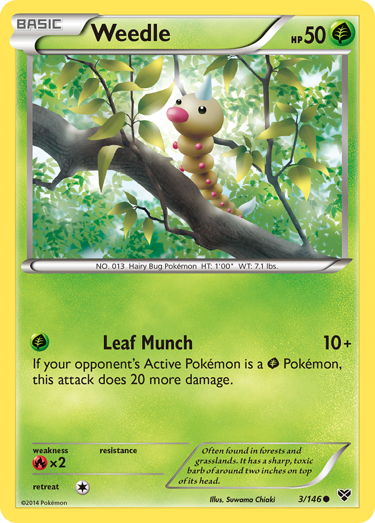 Weedle (3/146) [XY: Base Set] | Cracking-Singles