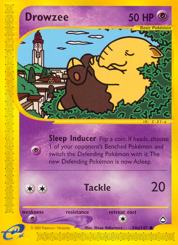 Drowzee (74a/147) [Aquapolis] | Cracking-Singles