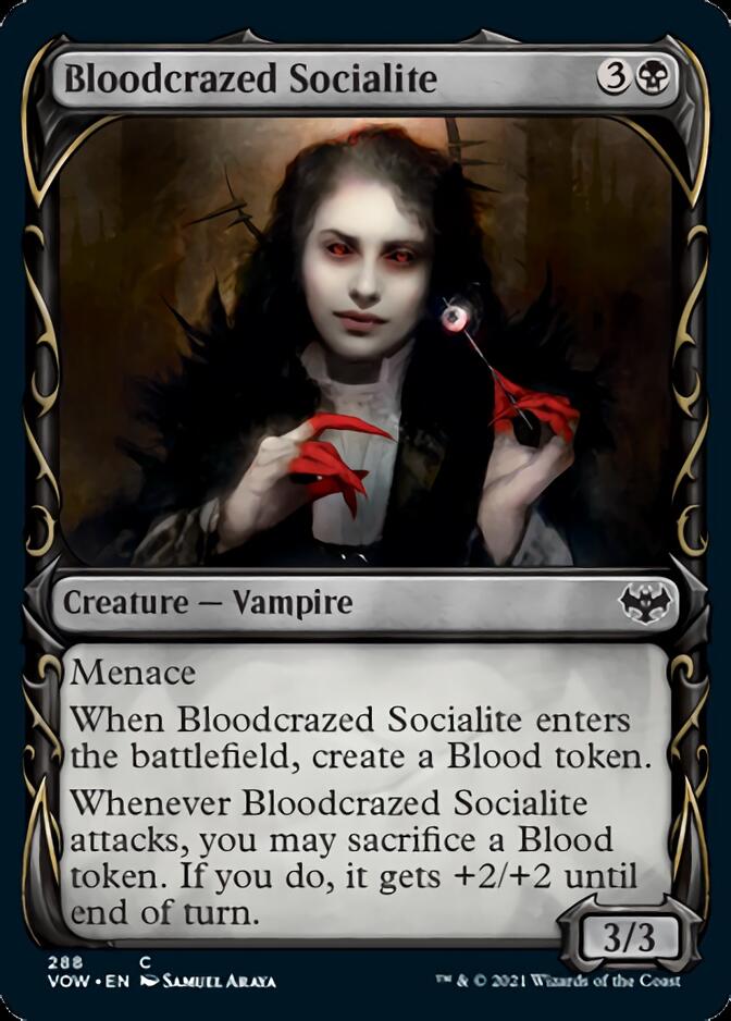 Bloodcrazed Socialite (Showcase Fang Frame) [Innistrad: Crimson Vow] | Cracking-Singles