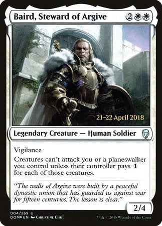 Baird, Steward of Argive [Dominaria Promos] | Cracking-Singles