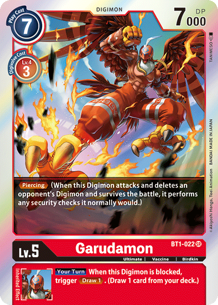 Garudamon [BT1-022] [Release Special Booster Ver.1.0] | Cracking-Singles