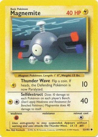 Magnemite (53/102) [Base Set Unlimited] | Cracking-Singles