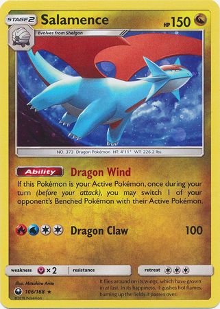 Salamence (106/168) (Cosmos Holo) [Sun & Moon: Celestial Storm] | Cracking-Singles