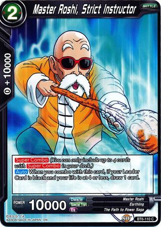 Master Roshi, Strict Instructor [BT6-110] | Cracking-Singles