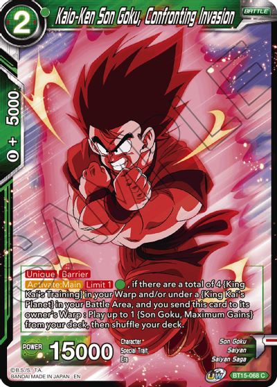 Kaio-Ken Son Goku, Confronting Invasion [BT15-068] | Cracking-Singles