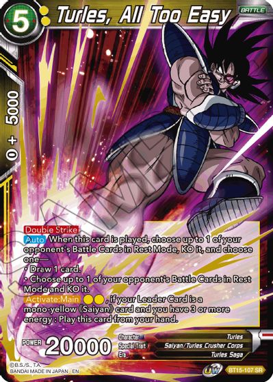 Turles, All Too Easy [BT15-107] | Cracking-Singles