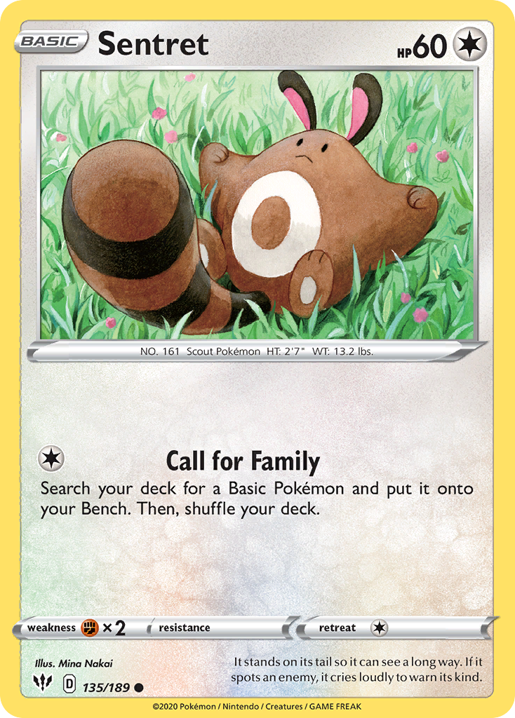 Sentret (135/189) [Sword & Shield: Darkness Ablaze] | Cracking-Singles