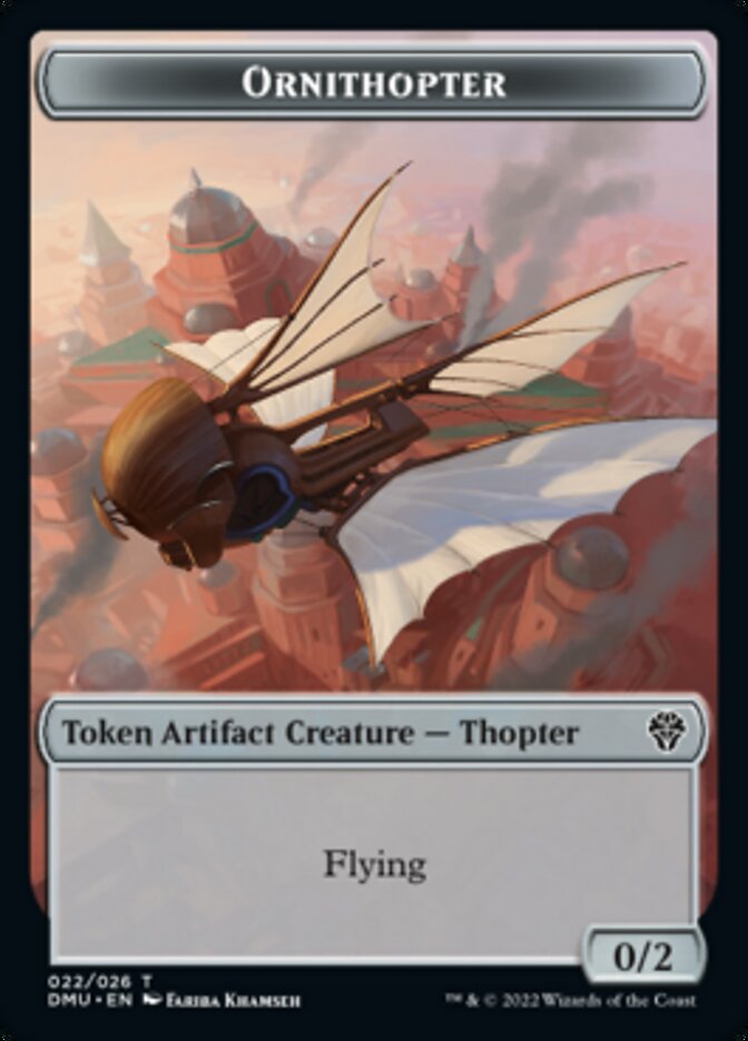 Bird (002) // Ornithopter Double-sided Token [Dominaria United Tokens] | Cracking-Singles