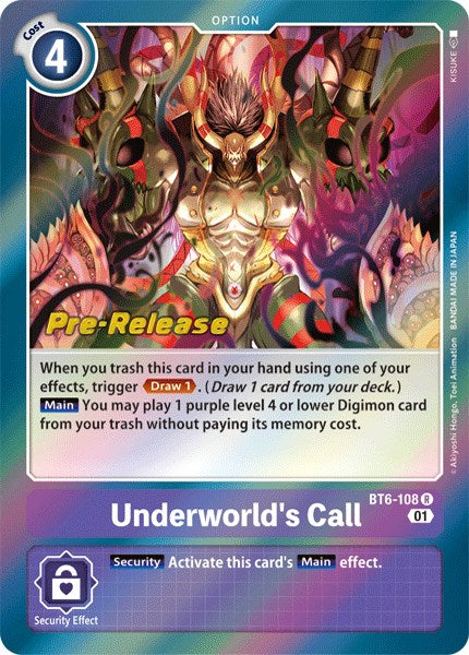 Underworld's Call [BT6-108] [Double Diamond Pre-Release Cards] | Cracking-Singles