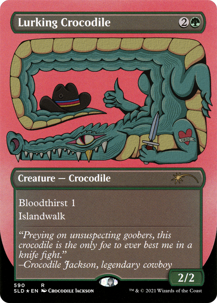 Lurking Crocodile (Foil Etched) [Secret Lair Drop Promos] | Cracking-Singles