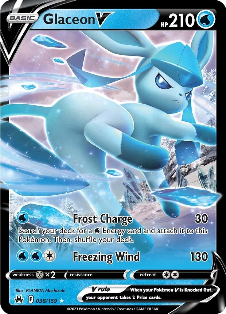 Glaceon V (038/159) [Sword & Shield: Crown Zenith] | Cracking-Singles