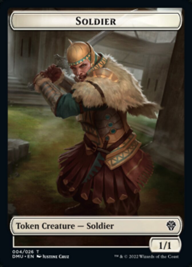 Soldier // Dragon Double-sided Token [Dominaria United Tokens] | Cracking-Singles