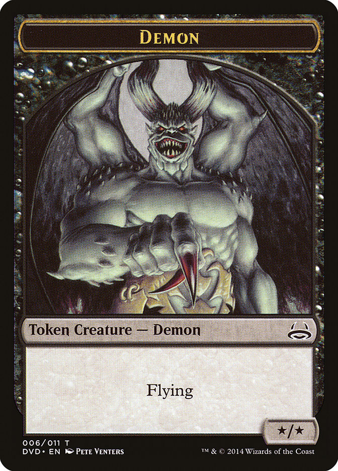 Demon Token (Divine vs. Demonic) [Duel Decks Anthology Tokens] | Cracking-Singles