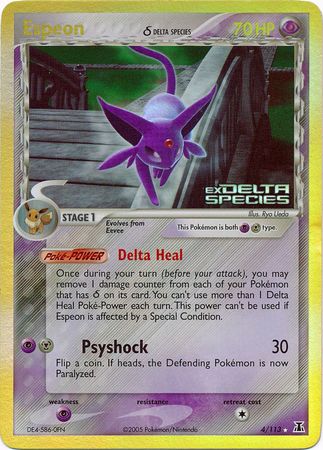 Espeon (4/113) (Delta Species) (Stamped) [EX: Delta Species] | Cracking-Singles