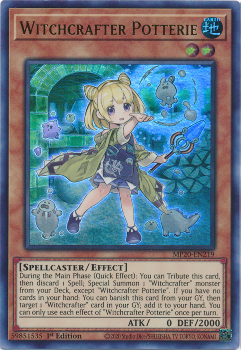 Witchcrafter Potterie [MP20-EN219] Ultra Rare | Cracking-Singles