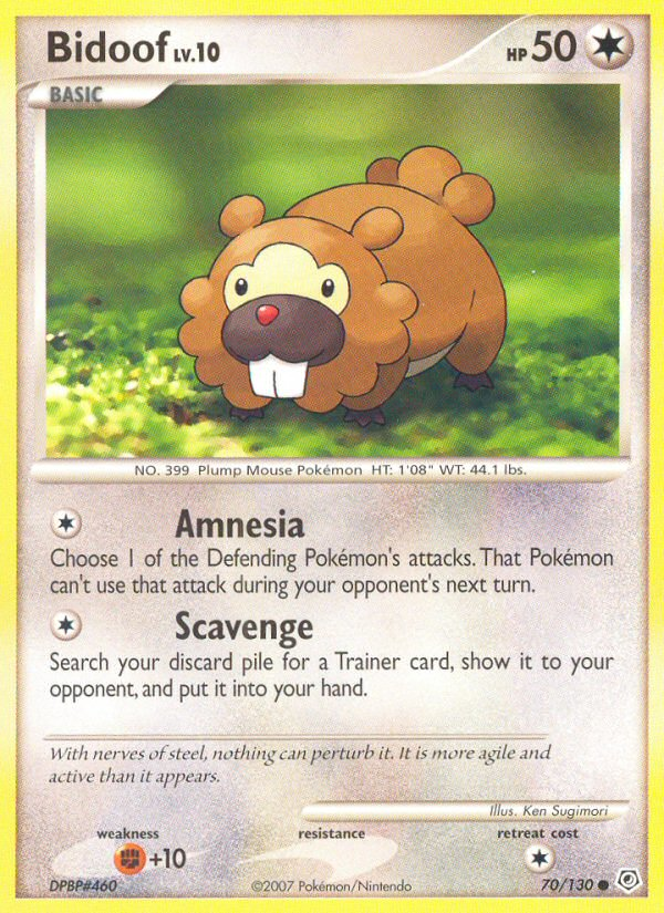 Bidoof (70/130) [Diamond & Pearl: Base Set] | Cracking-Singles