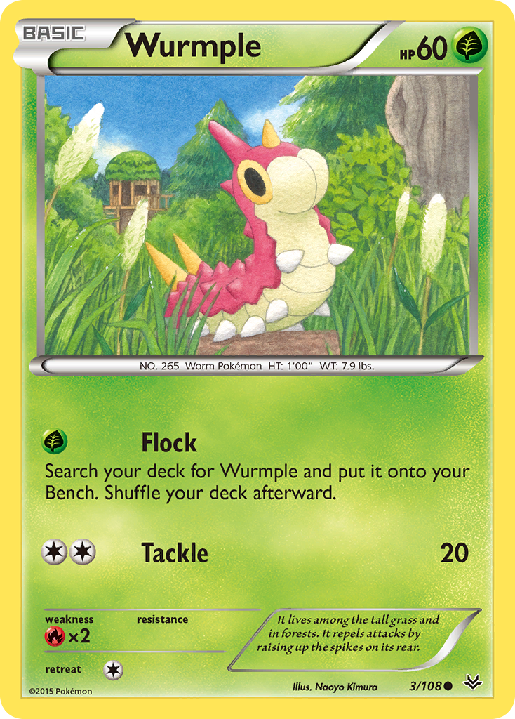 Wurmple (3/108) [XY: Roaring Skies] | Cracking-Singles