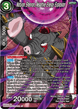 Naturon Shenron, Negative Energy Explosion (BT14-137) [Cross Spirits] | Cracking-Singles