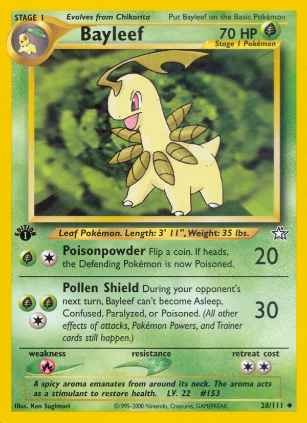 Bayleef (28/111) [Neo Genesis 1st Edition] | Cracking-Singles