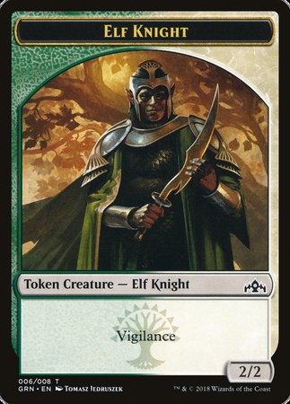 Elf Knight Token [Guilds of Ravnica Tokens] | Cracking-Singles