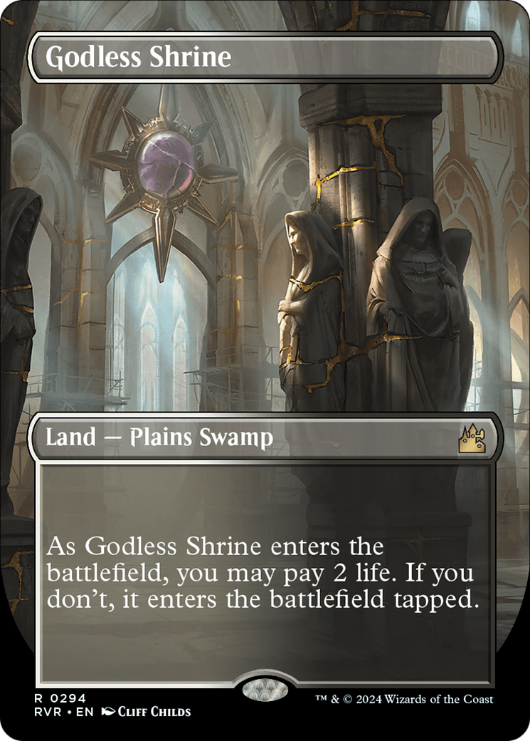 Godless Shrine (Borderless) [Ravnica Remastered] | Cracking-Singles