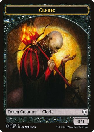 Cleric Token [Dominaria Tokens] | Cracking-Singles