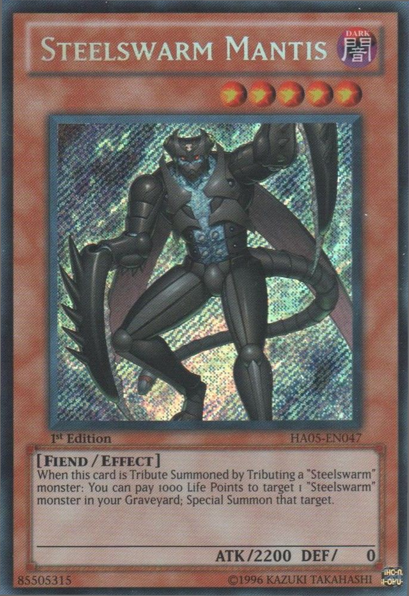 Steelswarm Mantis [HA05-EN047] Secret Rare | Cracking-Singles